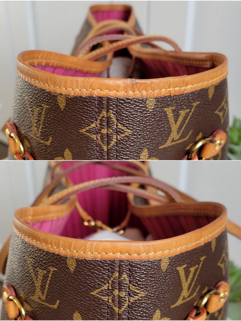 Louis Vuitton Neverfull MM Monogram "PEONY Hot Pink Interior" Tote Bag - Picture 10 of 17